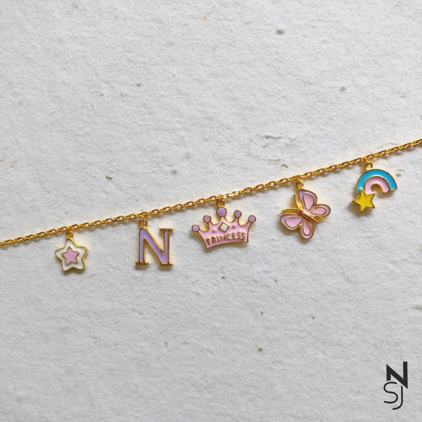 Custom Initial Charm Bracelet