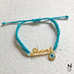 Adjustable Custom Name Evil Eye Bracelet