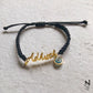 Adjustable Custom Name Evil Eye Bracelet