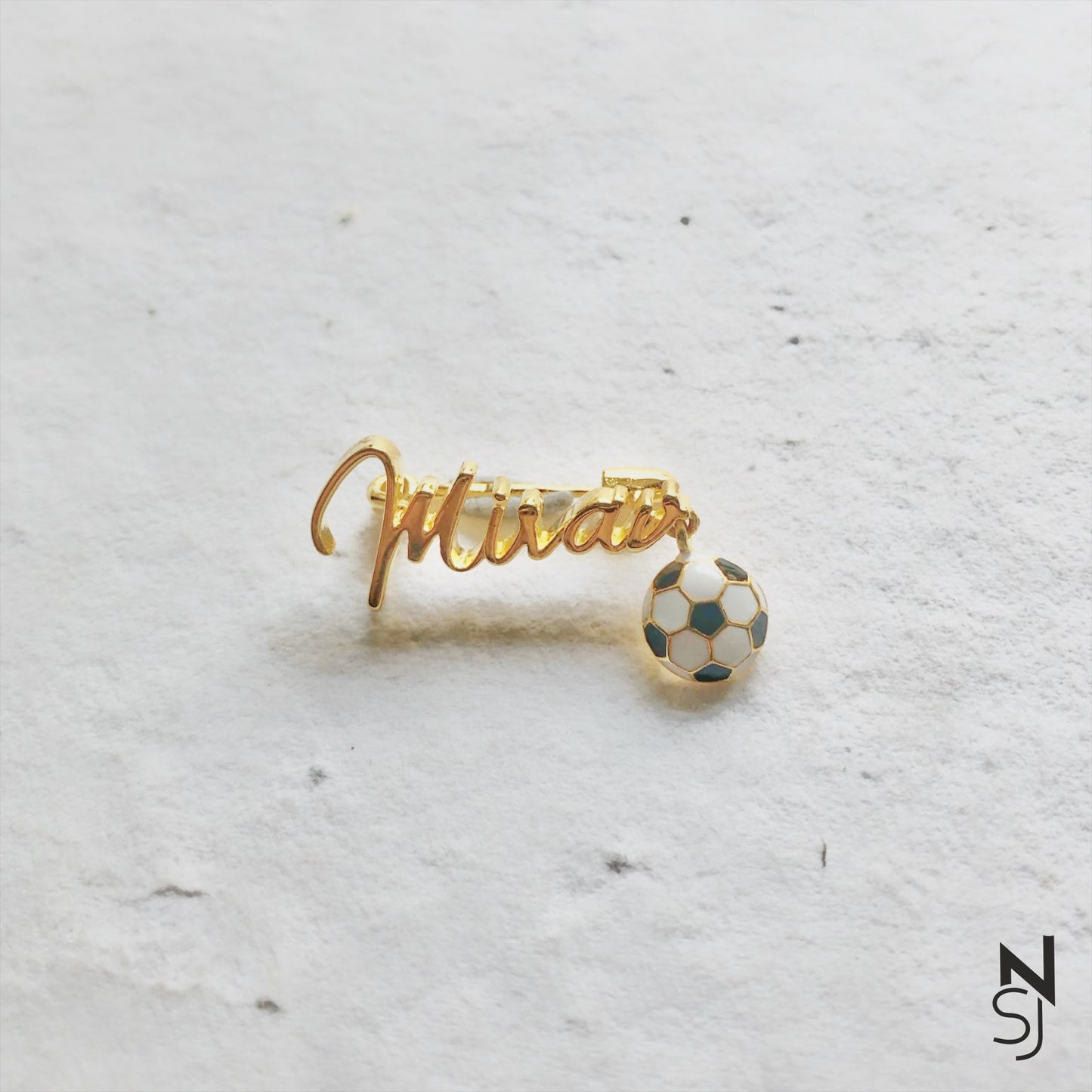 Custom Name Football Collar Pin