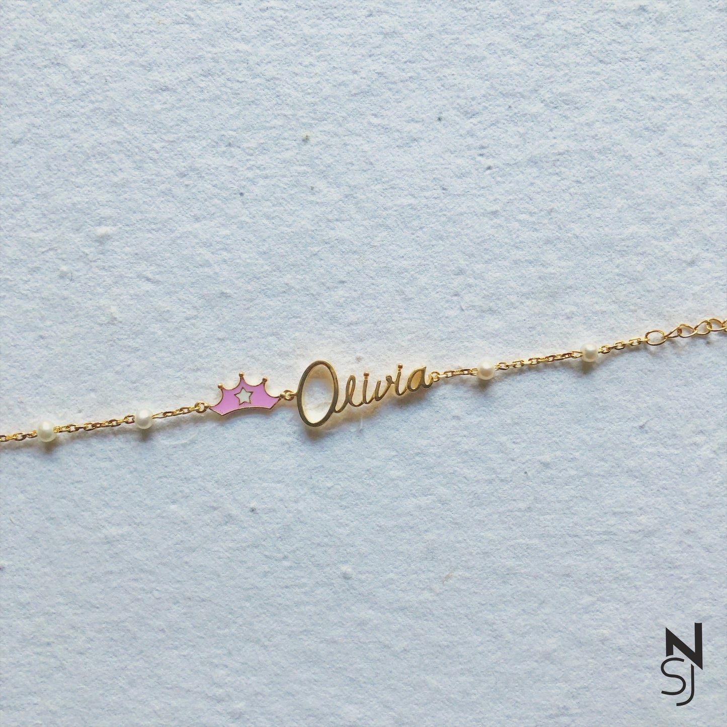 Custom Name Tiara Bracelet