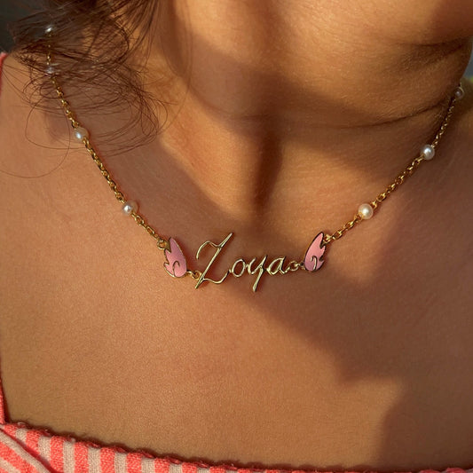 Custom Name Angel Wings Neckchain