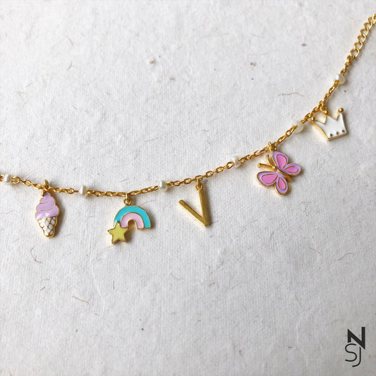 Charm Bracelet with Custom Initial