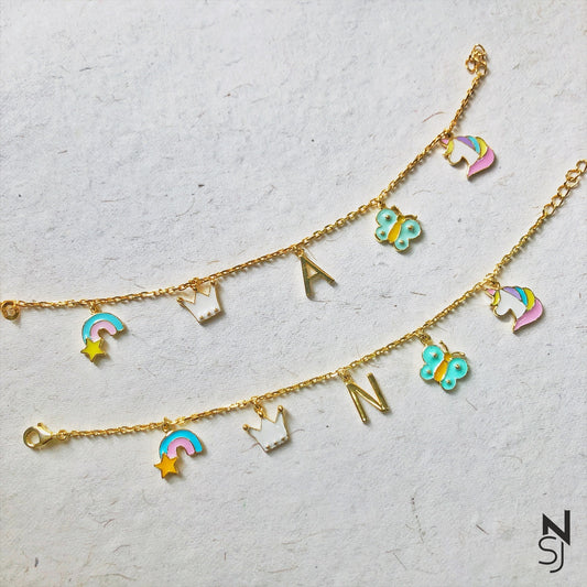 Charm Bracelet with Custom Initial