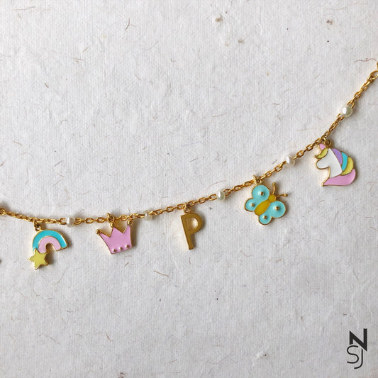 Charm Bracelet with Custom Initial