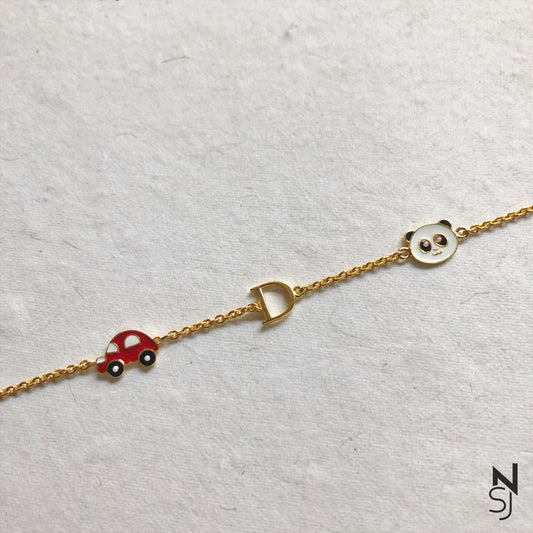 Custom Initial Charm Bracelet