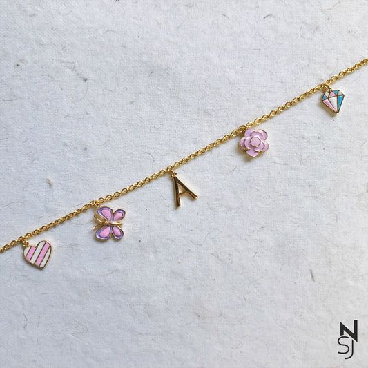 Custom Initial Charm Bracelet