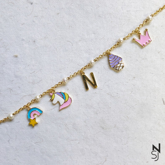 Custom Initial Charm Bracelet