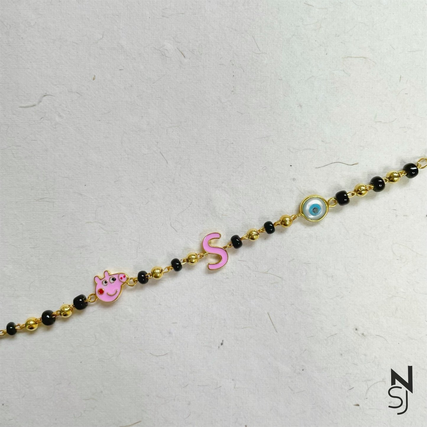 Peppa Pig, Evil Eye and Custom Initial Nazariya