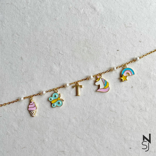 Custom Initial Charm Bracelet