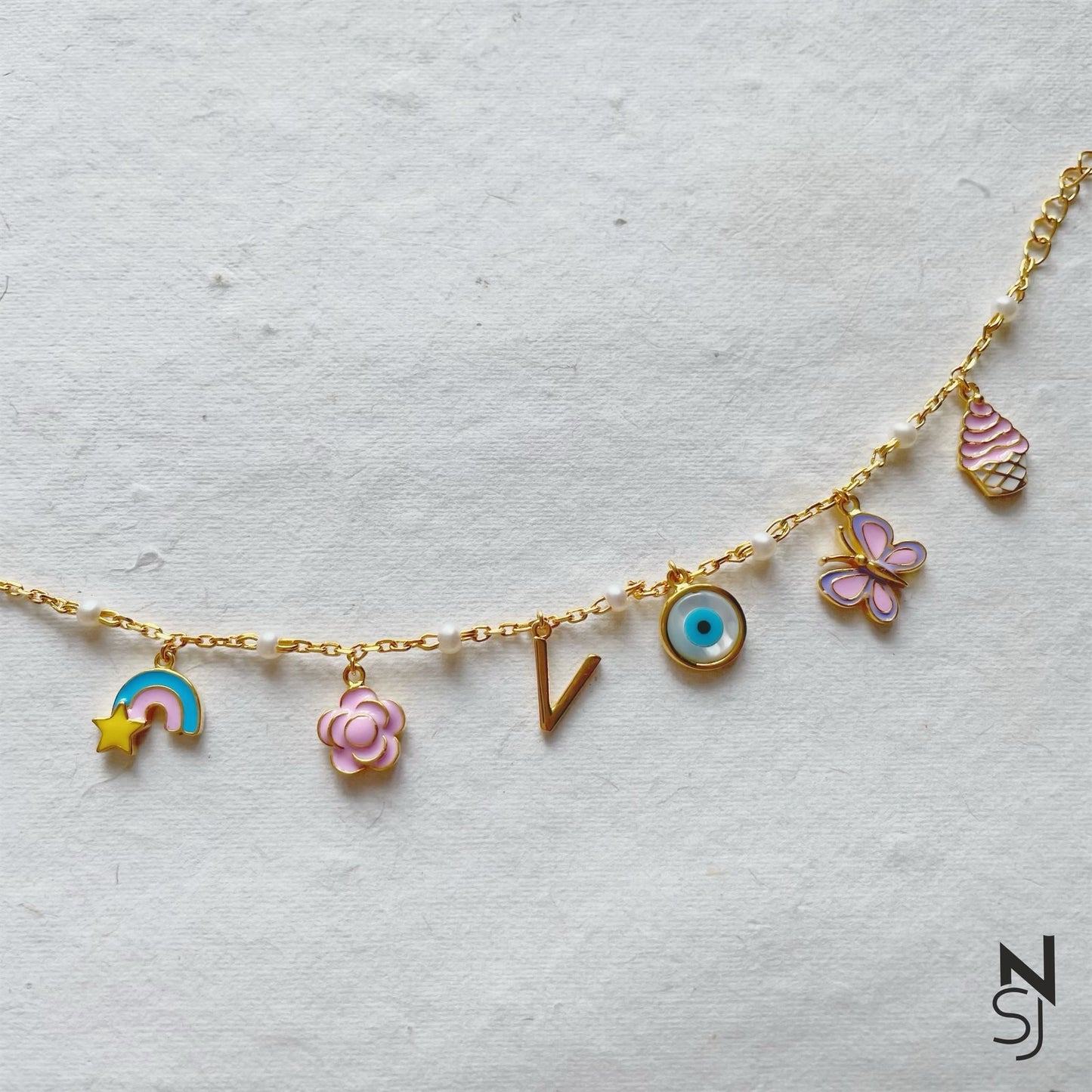 Custom Initial Charm Bracelet