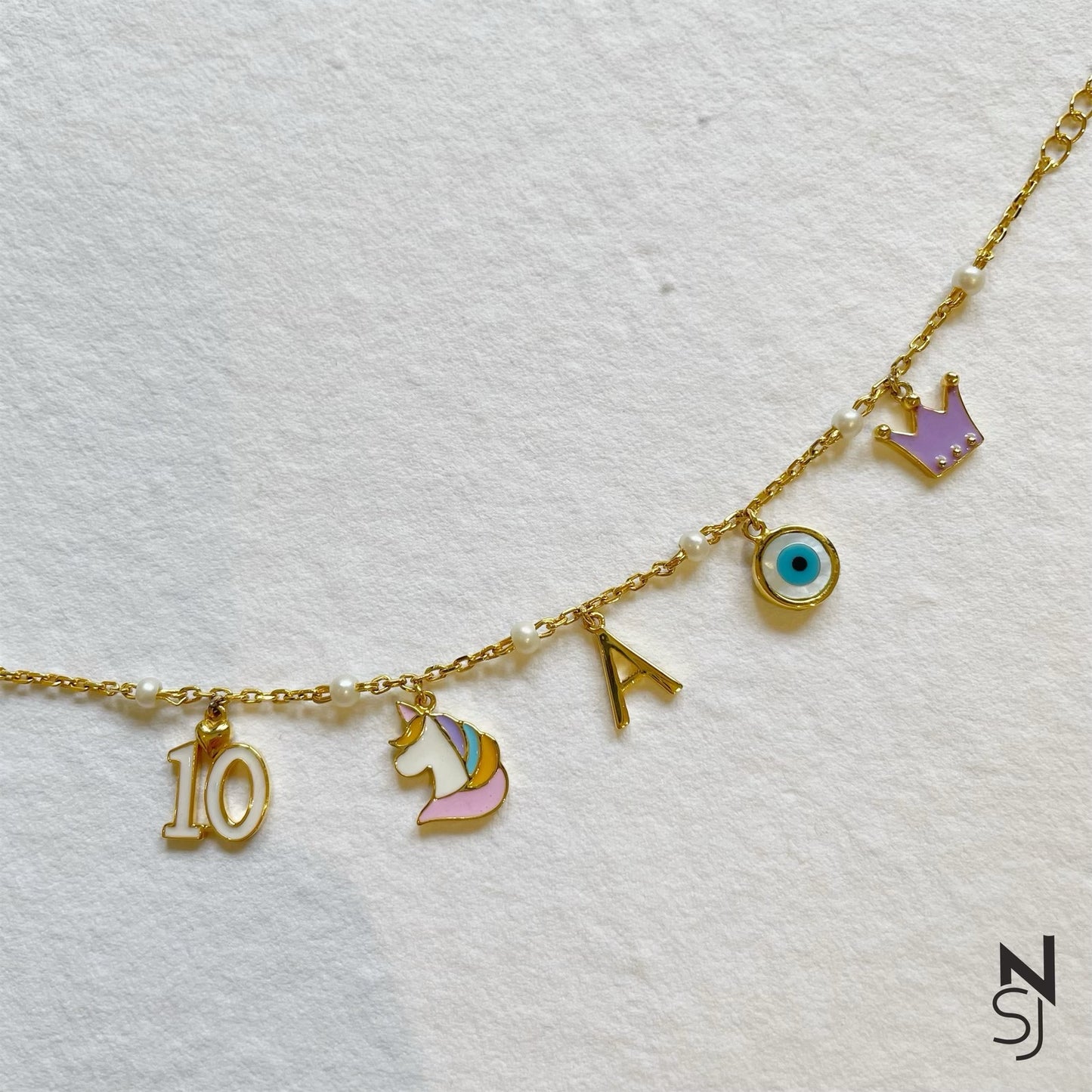 Custom Initial Charm Bracelet