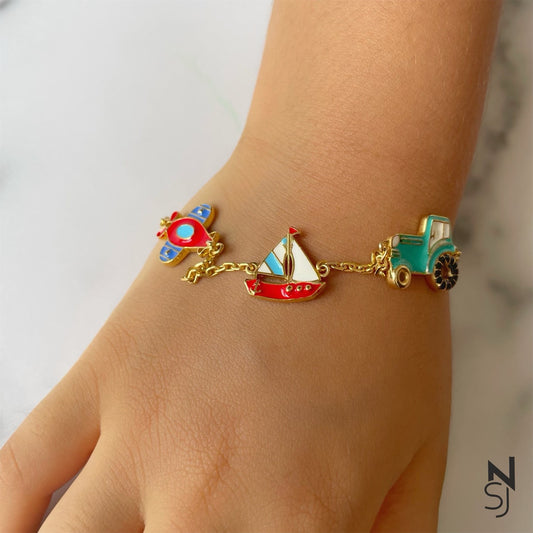 We're going places Charm Bracelet