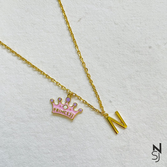 Custom Initial Tiara Neckchain