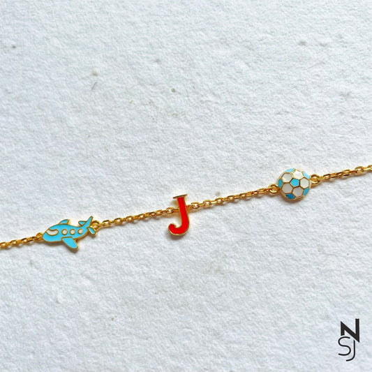 Custom Initial Charm Bracelet