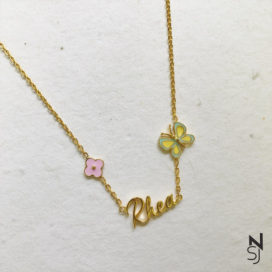 Butterfly Love Custom Name Neckchain