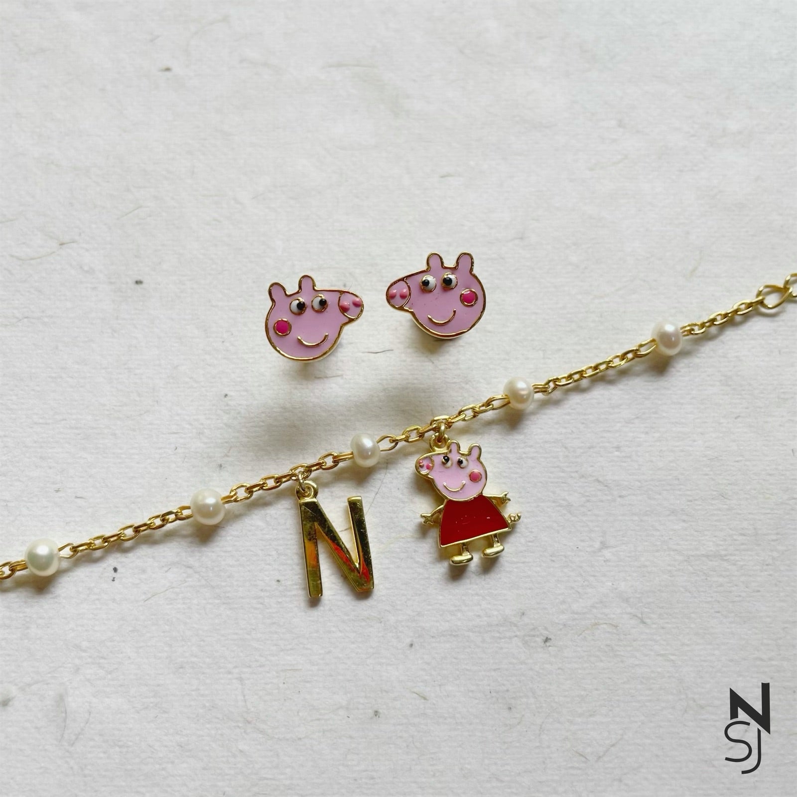 Unicorn Bracelet & Studs Set